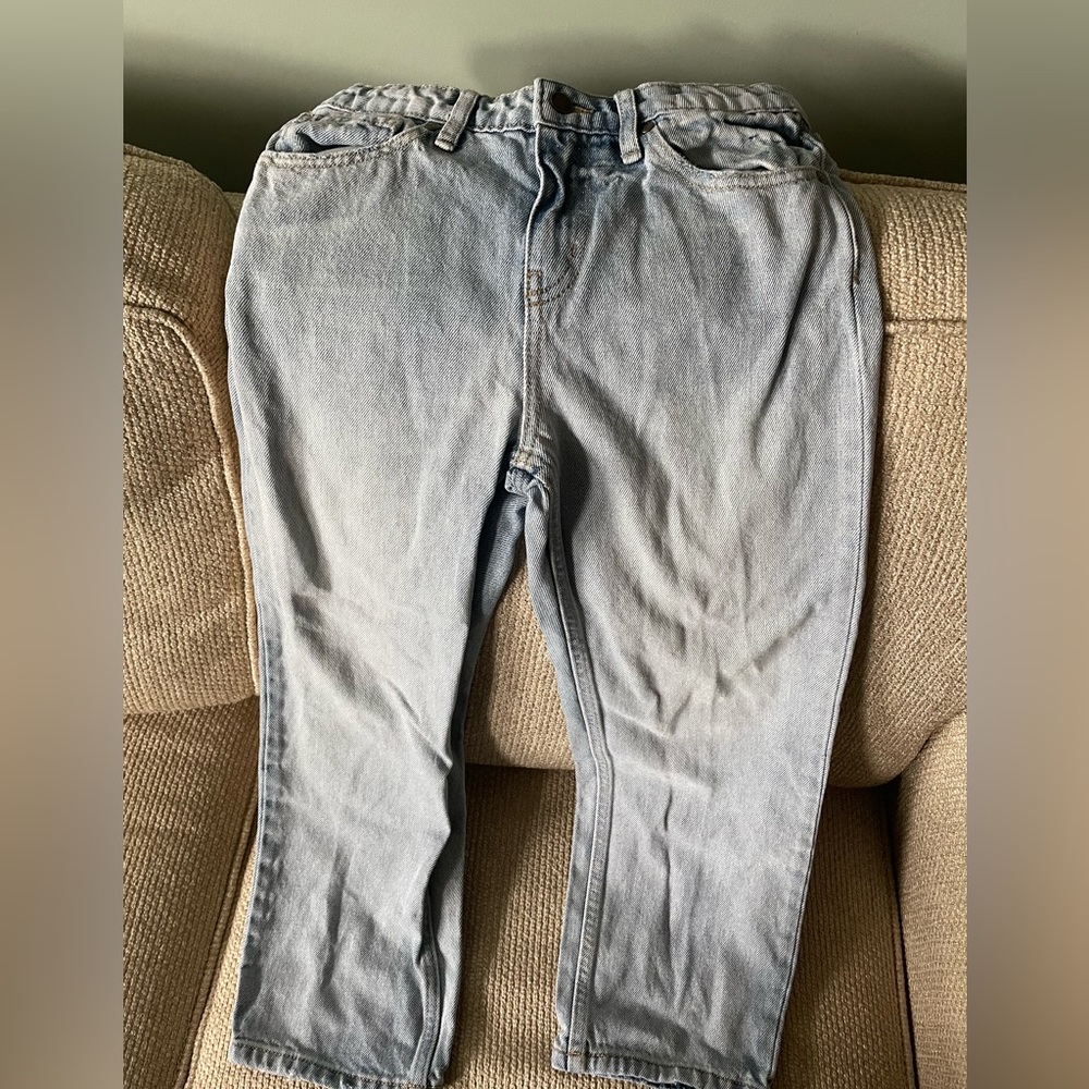 Faded blue jeans loose fit girls size 10
